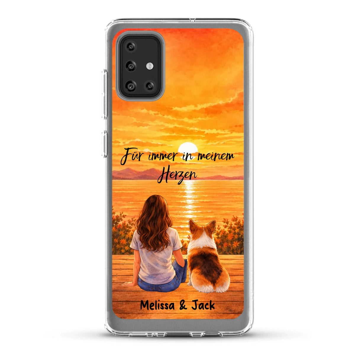 Personalisierte Handyhülle - Aquarell Silhouette