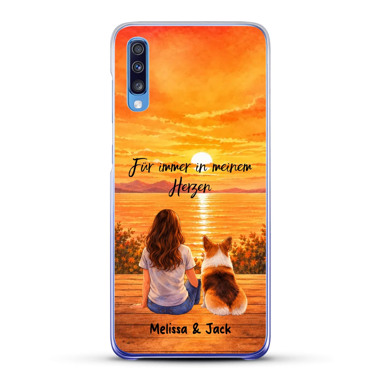 Personalisierte Handyhülle - Aquarell-Silhouette