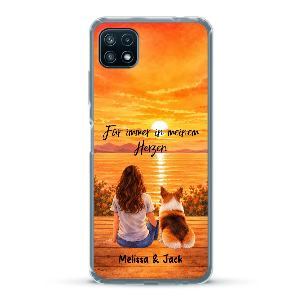 Personalisierte Handyhülle - Aquarell Silhouette