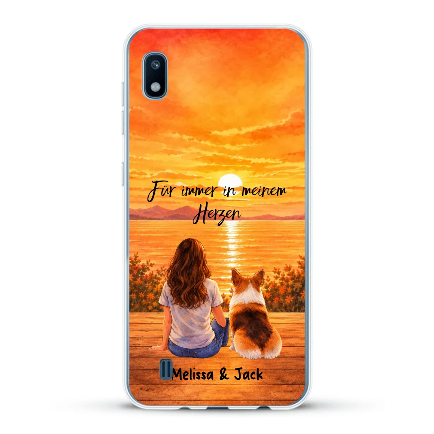 Personalisierte Handyhülle - Aquarell-Silhouette