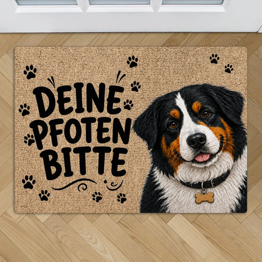 Personalisierte Fußmatte - Deine Pfoten Bitte