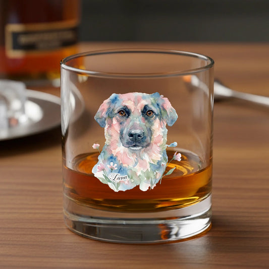 Personalisiertes Whiskyglas - Aquarell