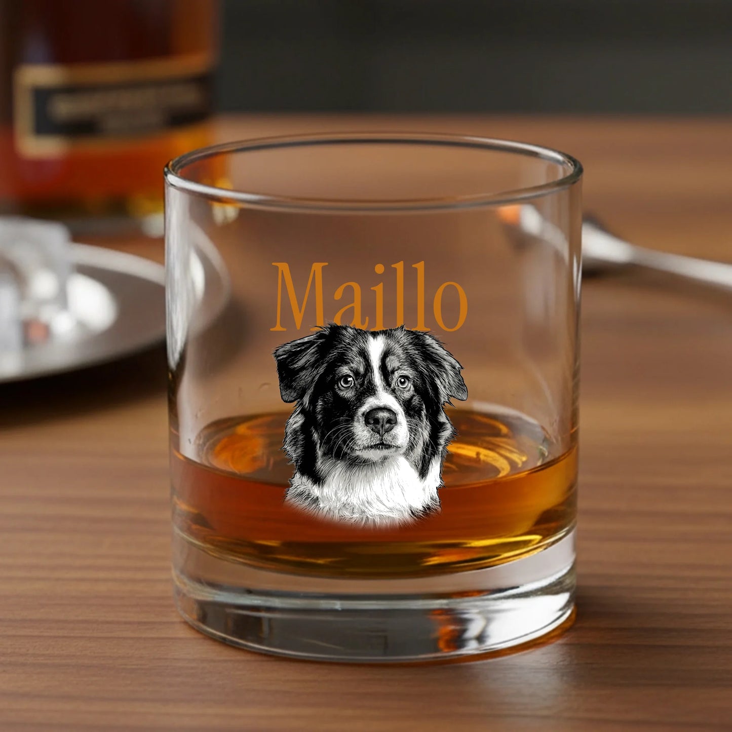 Personalisiertes Whiskyglas - Bleistiftporträt