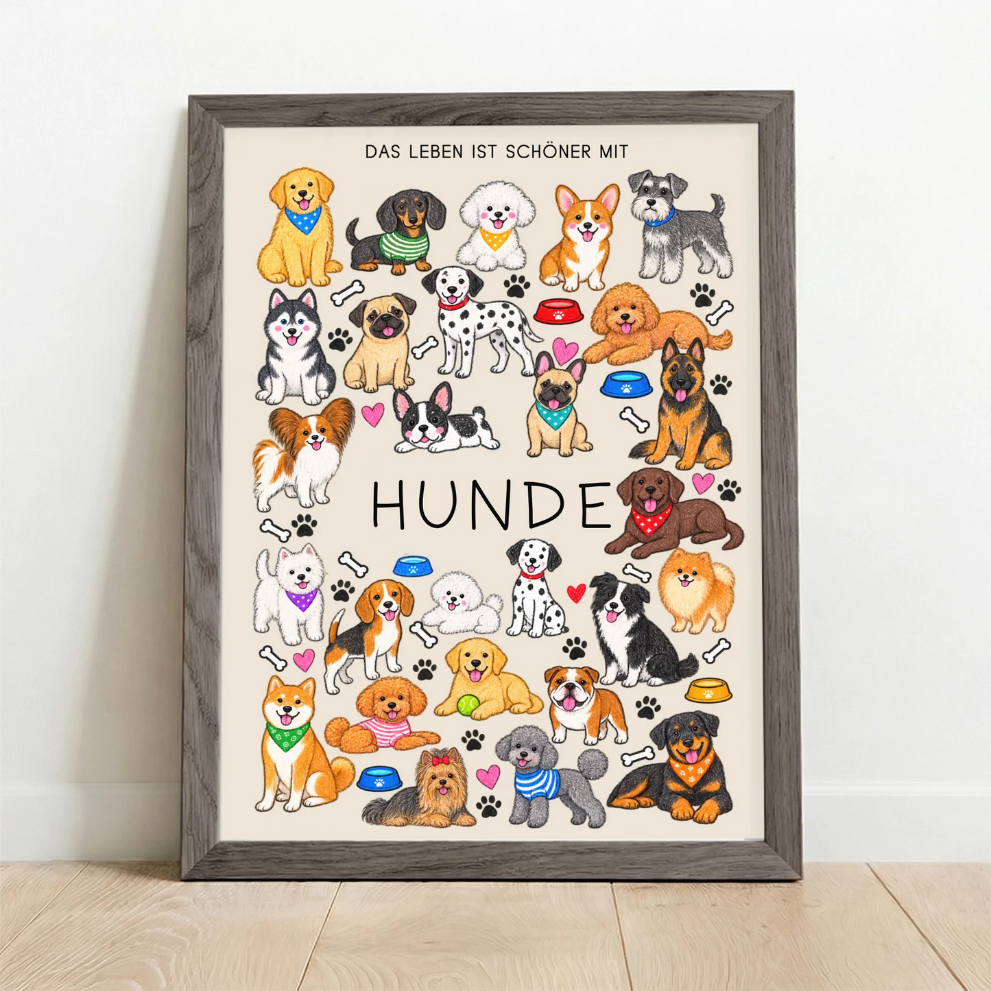 Framed Poster UK oak