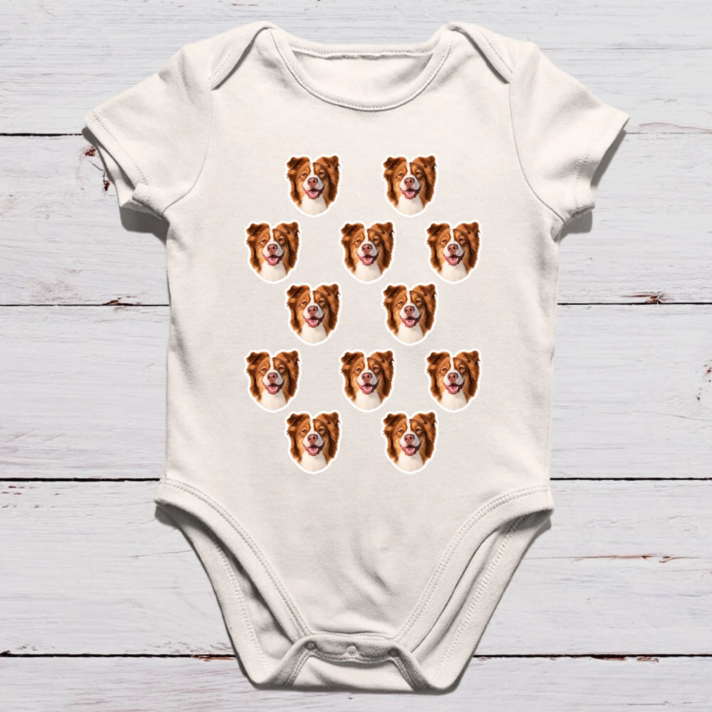Personalisierter Babybody - Photo Face Print