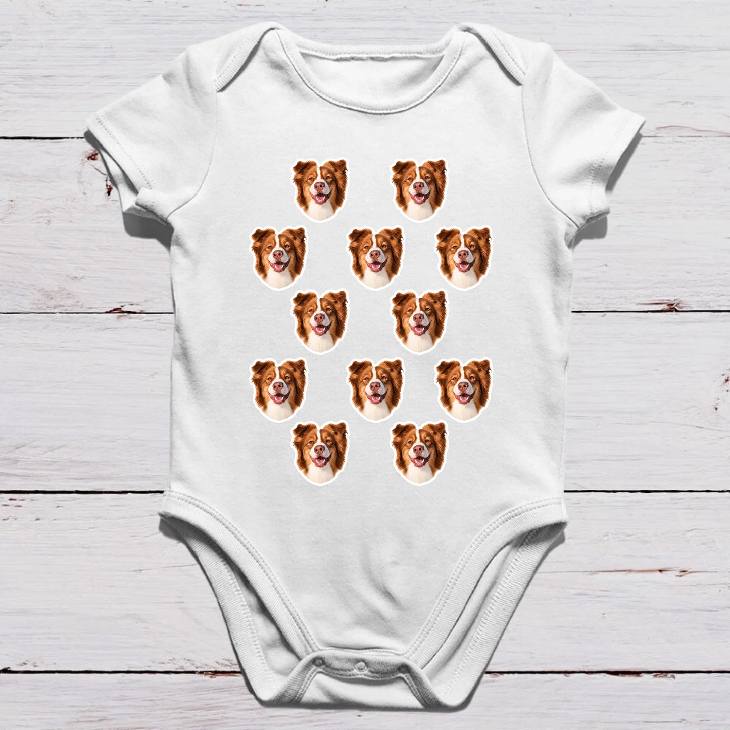 Personalisierter Babybody - Photo Face Print