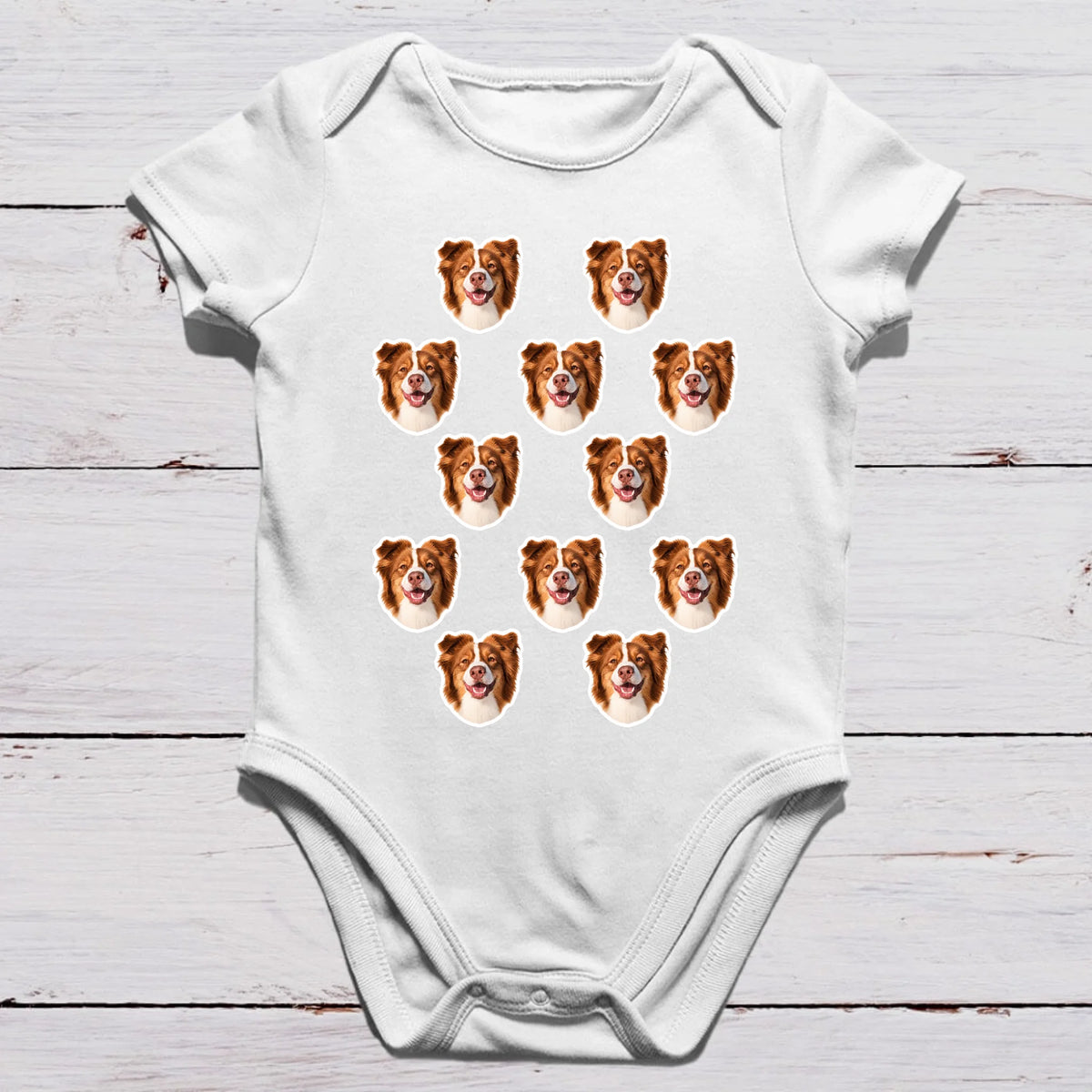 Personalisierter Babybody - Photo Face Print