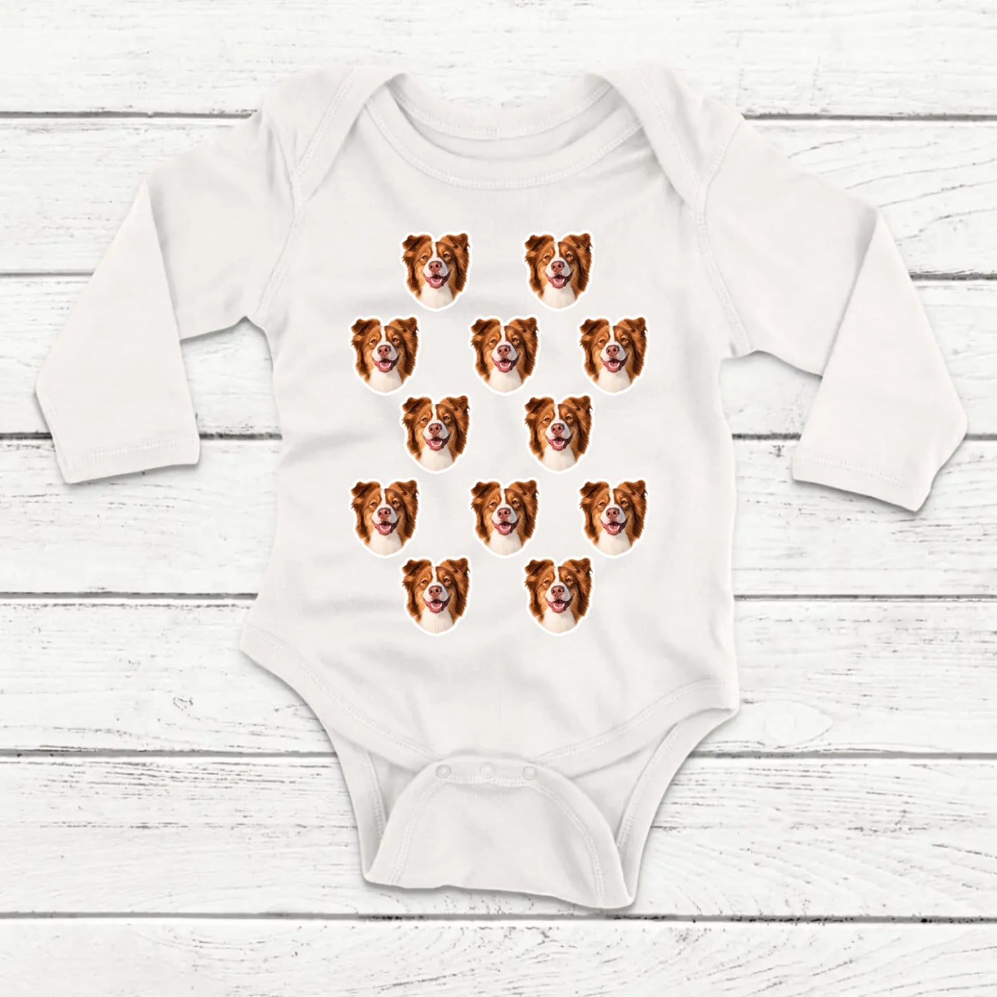 Personalisierter Babybody - Photo Face Print