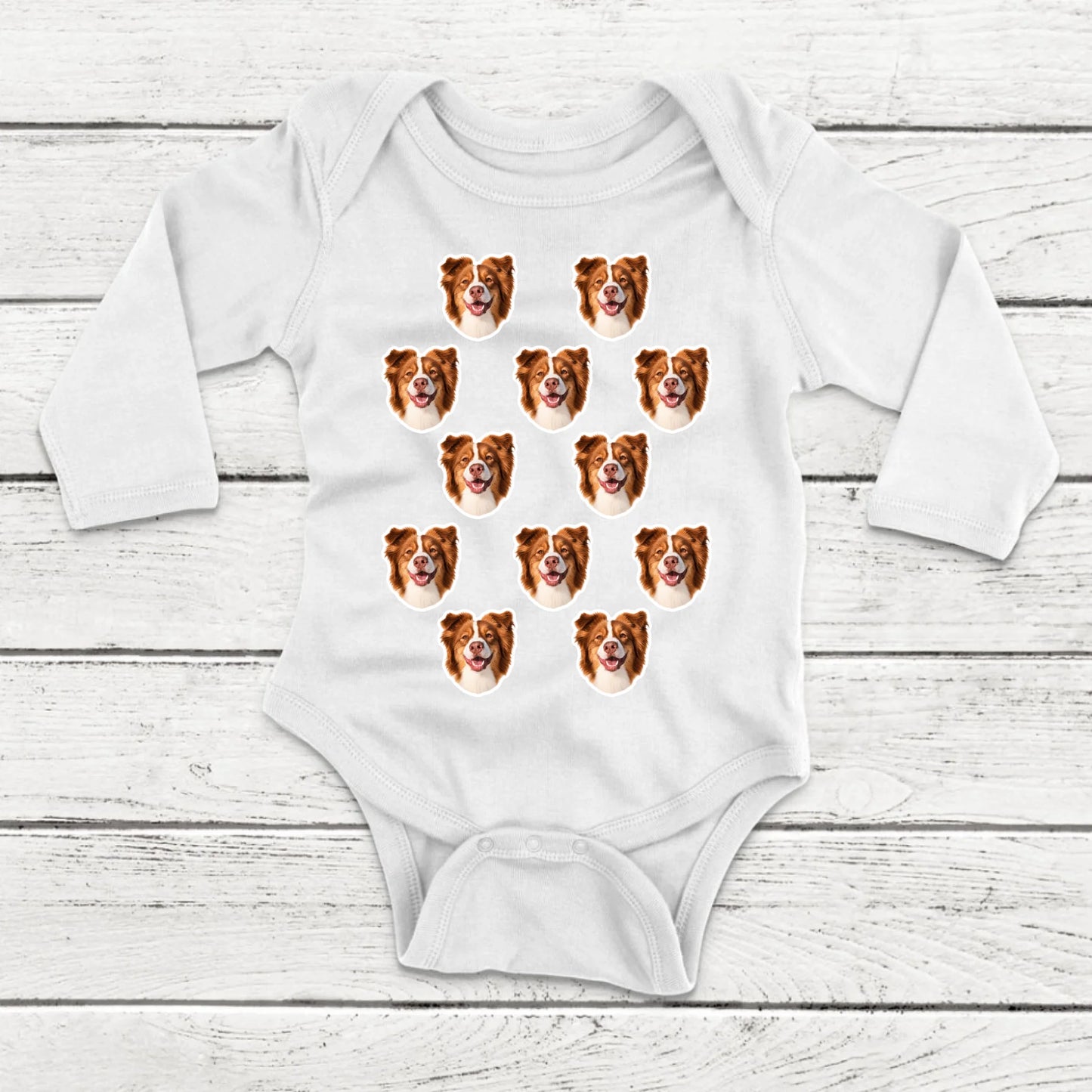 Personalisierter Babybody - Photo Face Print