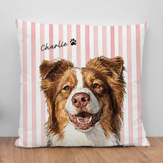 Personalisiertes Kissen - Watercolour Striped Pet