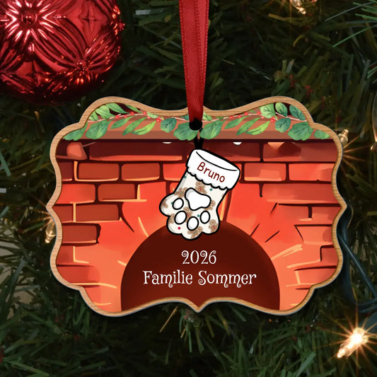 Personalisiertes Ornament - Weihnachtssocken