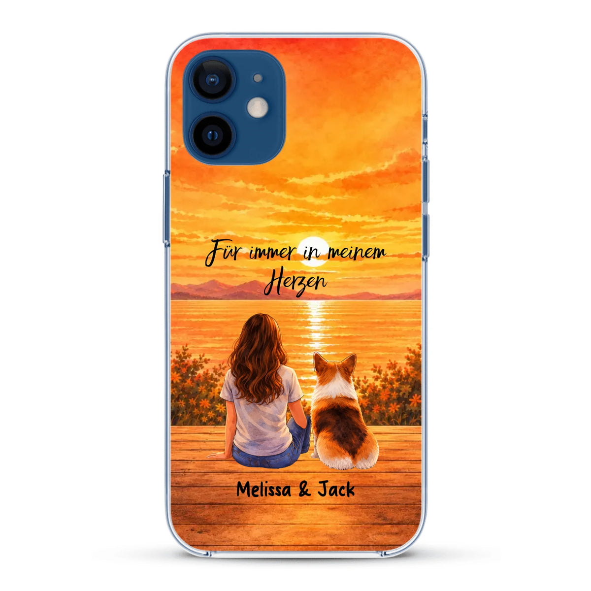 Personalisierte Handyhülle - Aquarell Silhouette