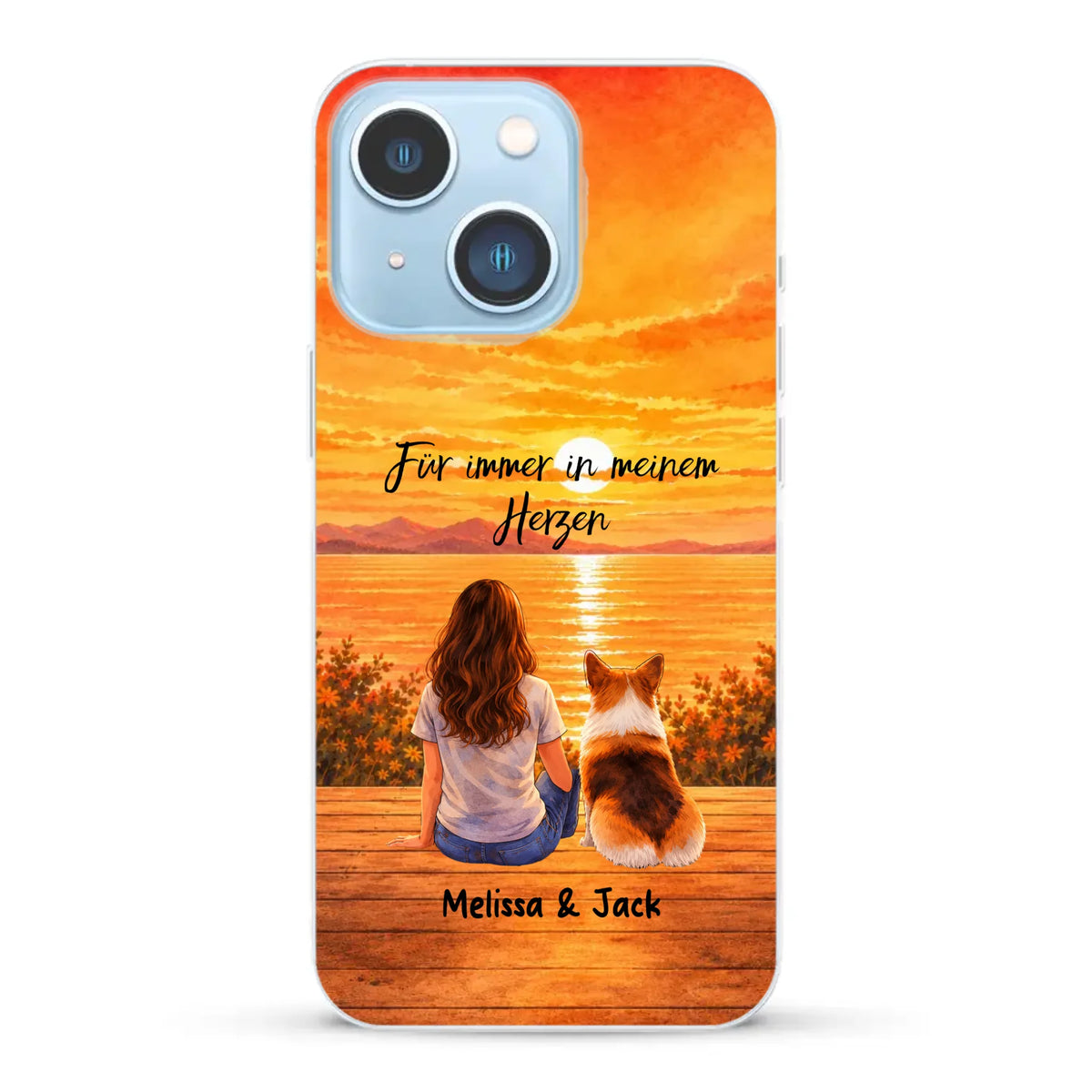 Personalisierte Handyhülle - Aquarell Silhouette