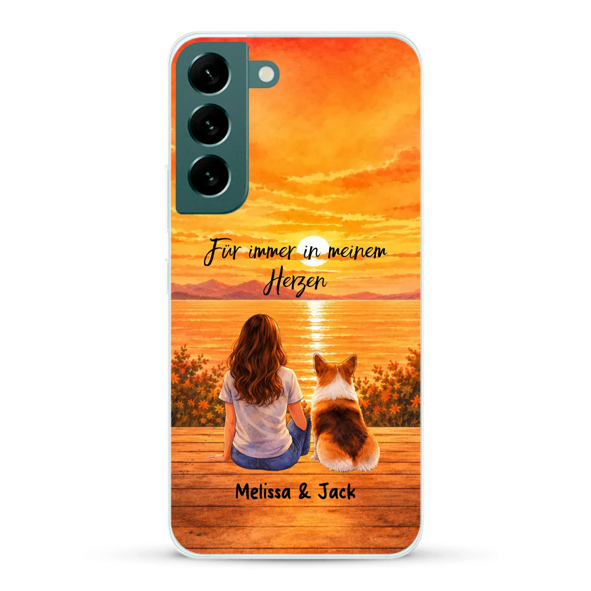 Personalisierte Handyhülle - Aquarell Silhouette