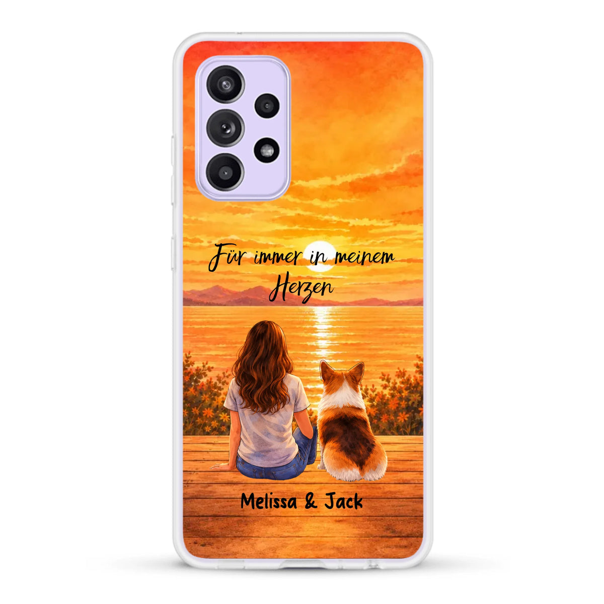 Personalisierte Handyhülle - Aquarell Silhouette