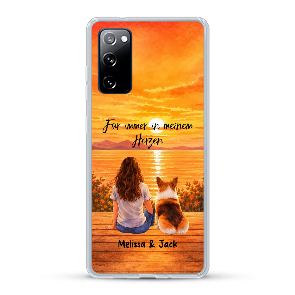 Personalisierte Handyhülle - Aquarell Silhouette