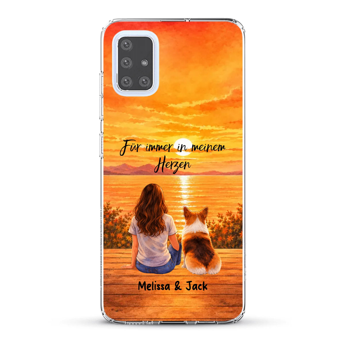 Personalisierte Handyhülle - Aquarell Silhouette