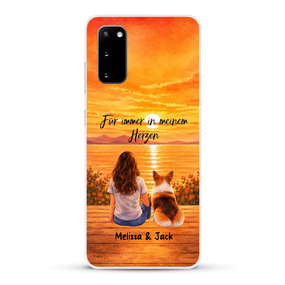 Personalisierte Handyhülle - Aquarell Silhouette