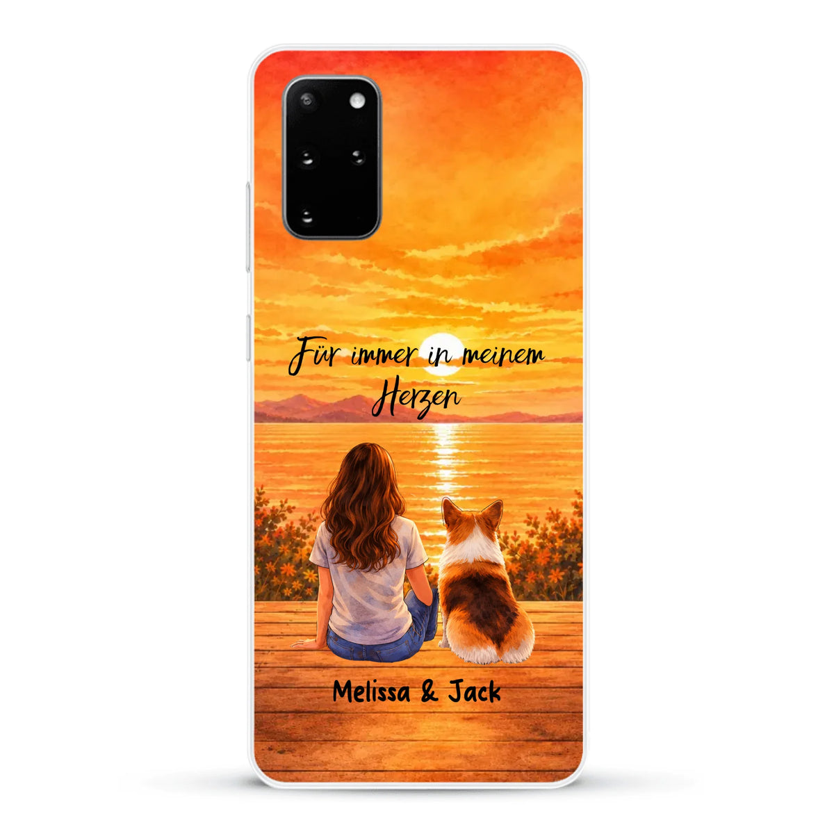 Personalisierte Handyhülle - Aquarell Silhouette