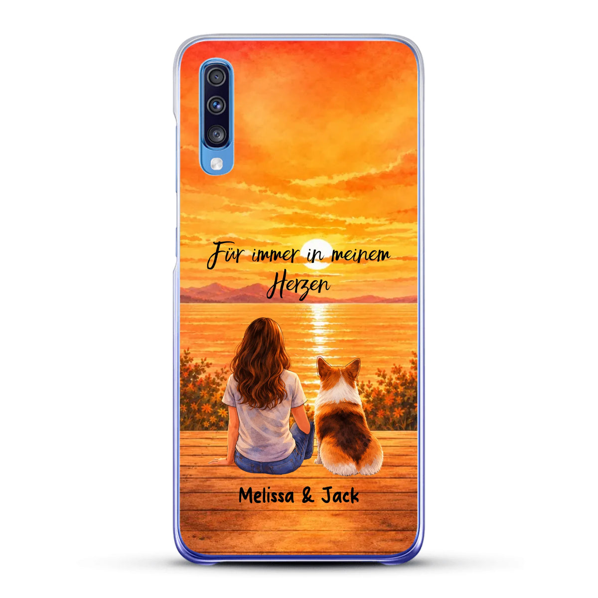 Personalisierte Handyhülle - Aquarell Silhouette