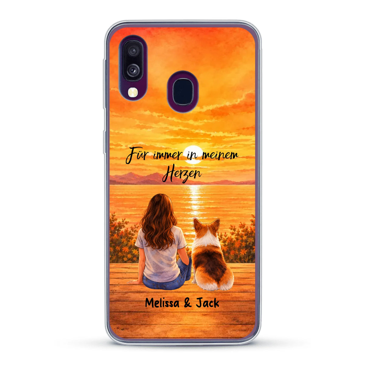 Personalisierte Handyhülle - Aquarell Silhouette