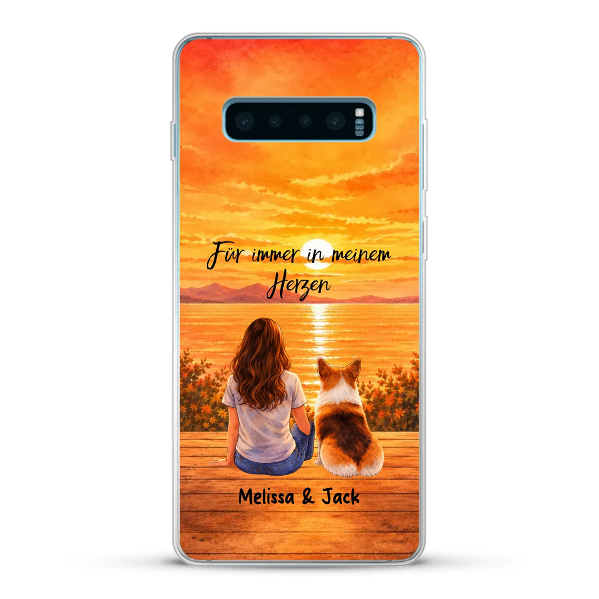 Personalisierte Handyhülle - Aquarell Silhouette