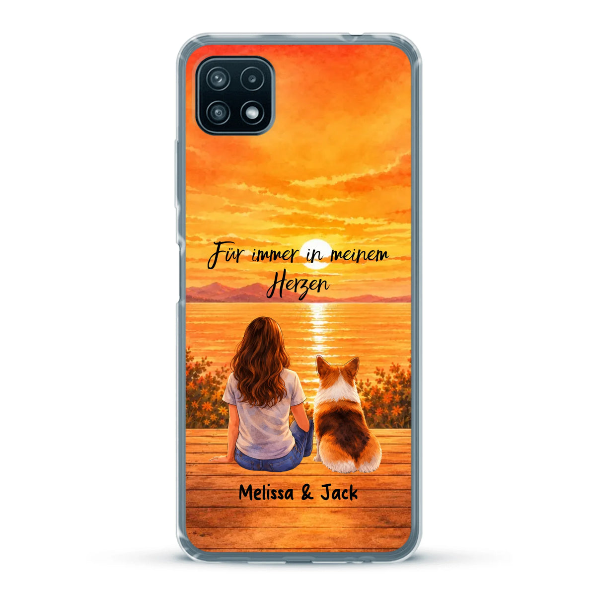Personalisierte Handyhülle - Aquarell Silhouette