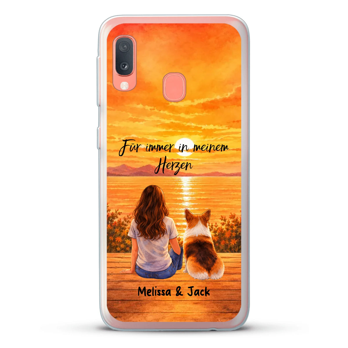 Personalisierte Handyhülle - Aquarell Silhouette