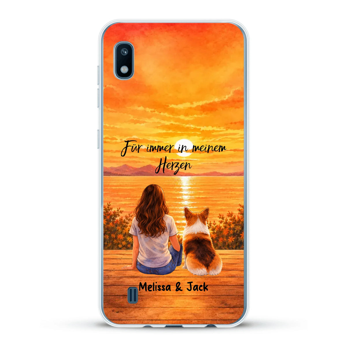 Personalisierte Handyhülle - Aquarell Silhouette