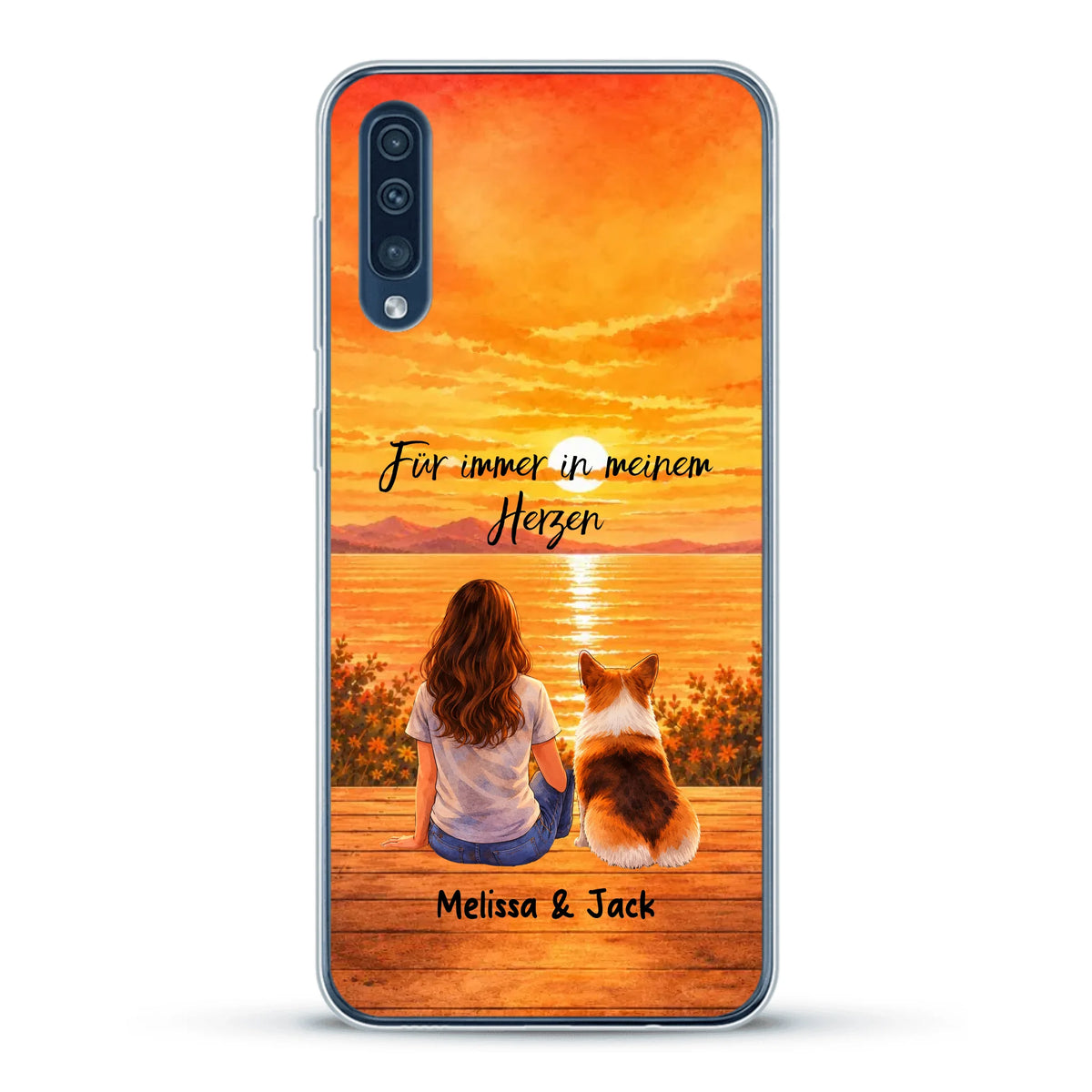 Personalisierte Handyhülle - Aquarell Silhouette