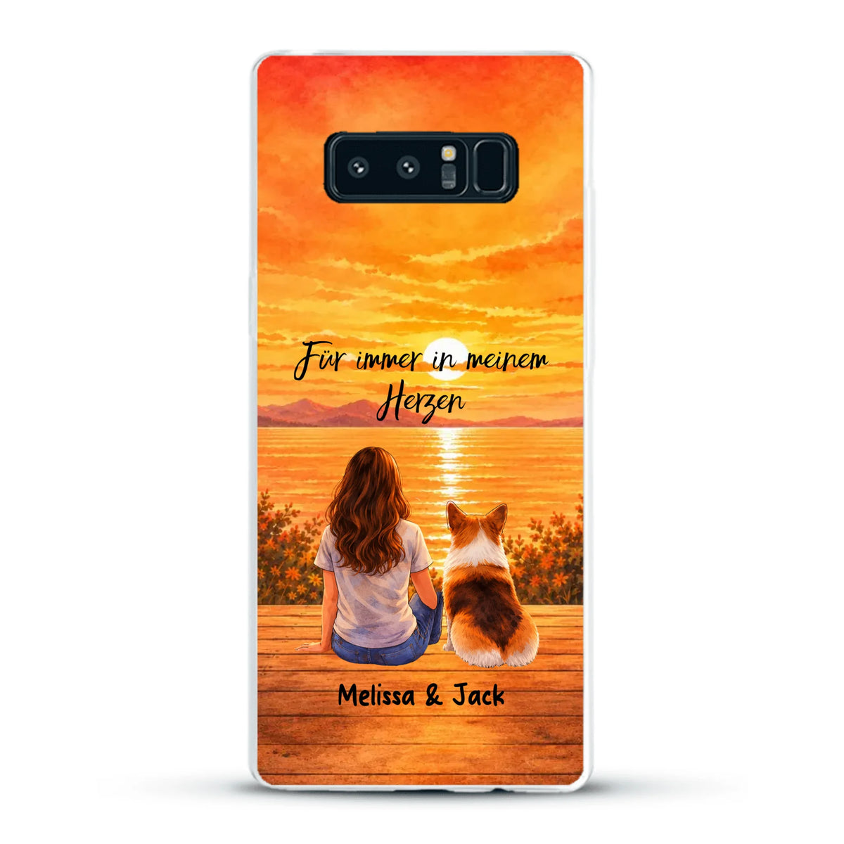 Personalisierte Handyhülle - Aquarell Silhouette
