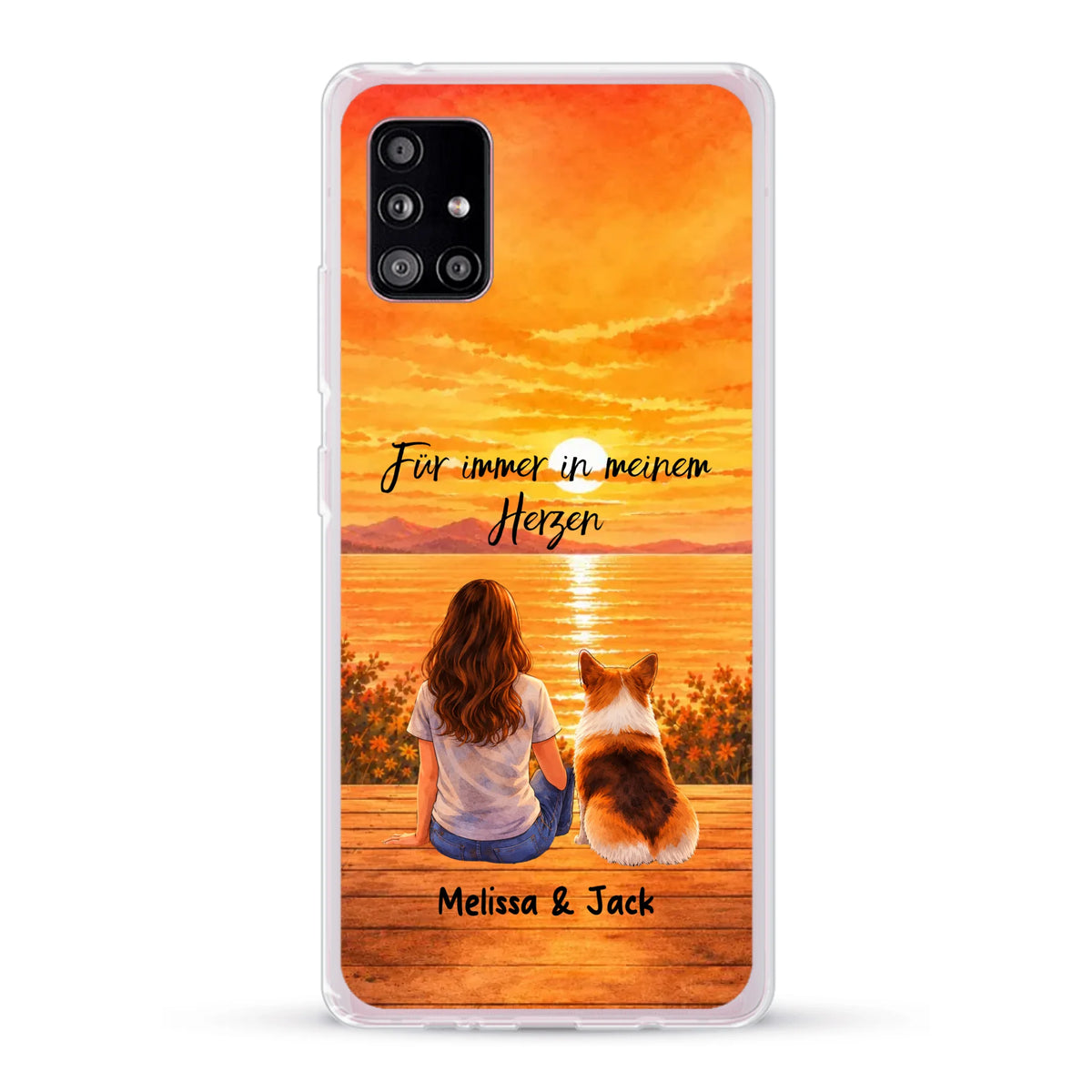 Personalisierte Handyhülle - Aquarell Silhouette