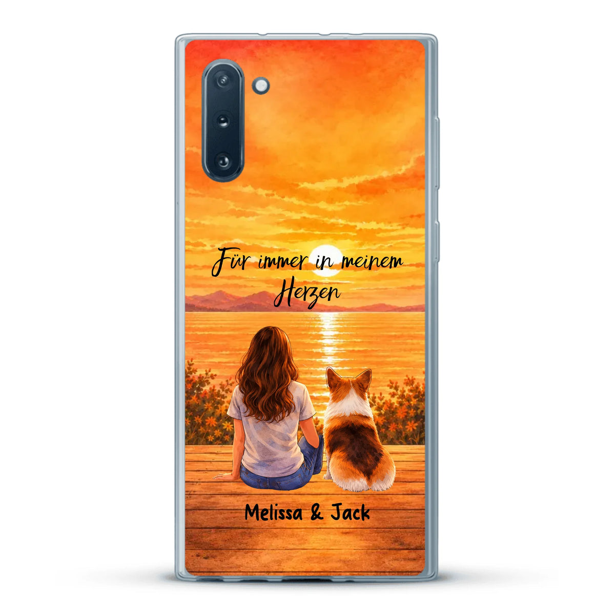 Personalisierte Handyhülle - Aquarell Silhouette
