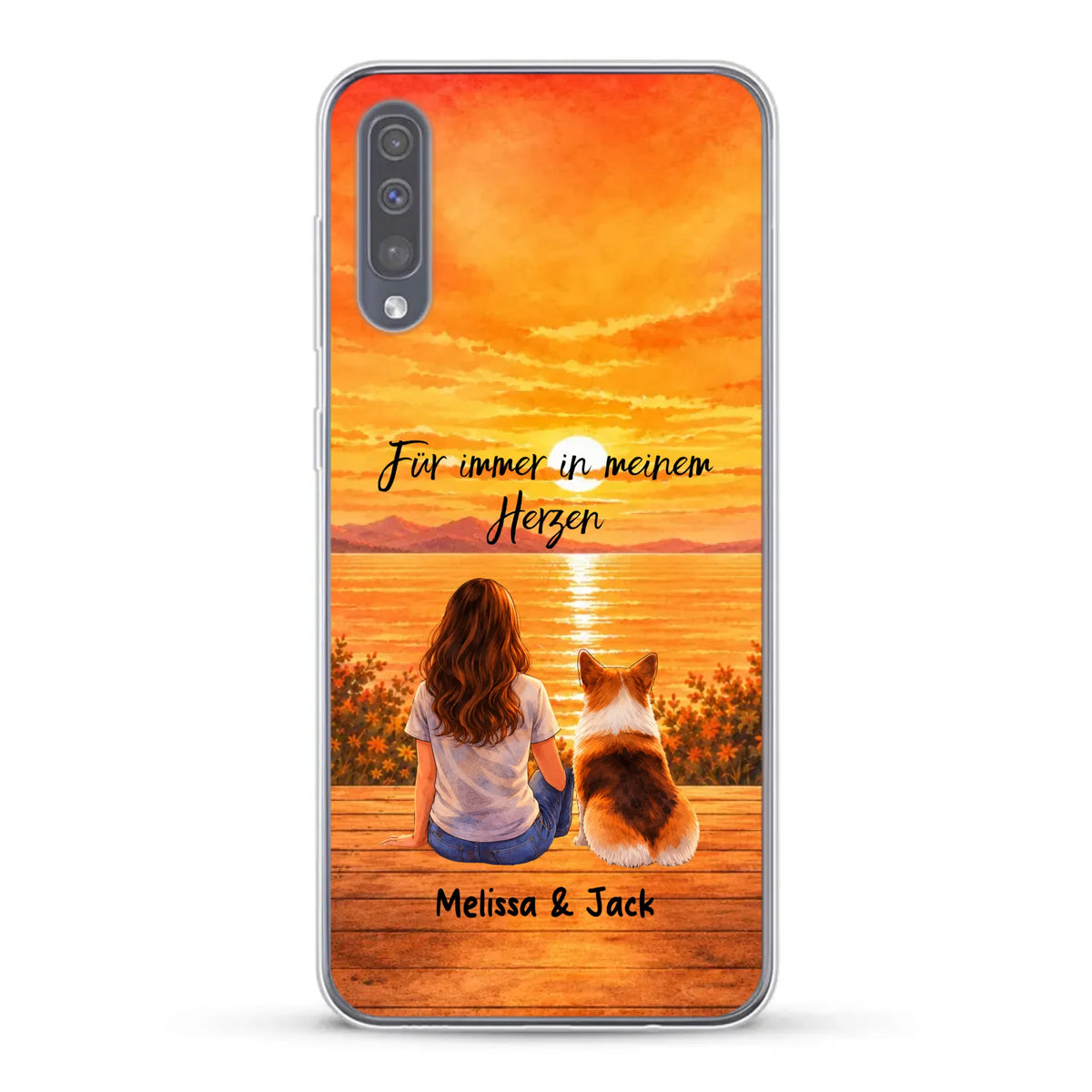 Personalisierte Handyhülle - Aquarell Silhouette
