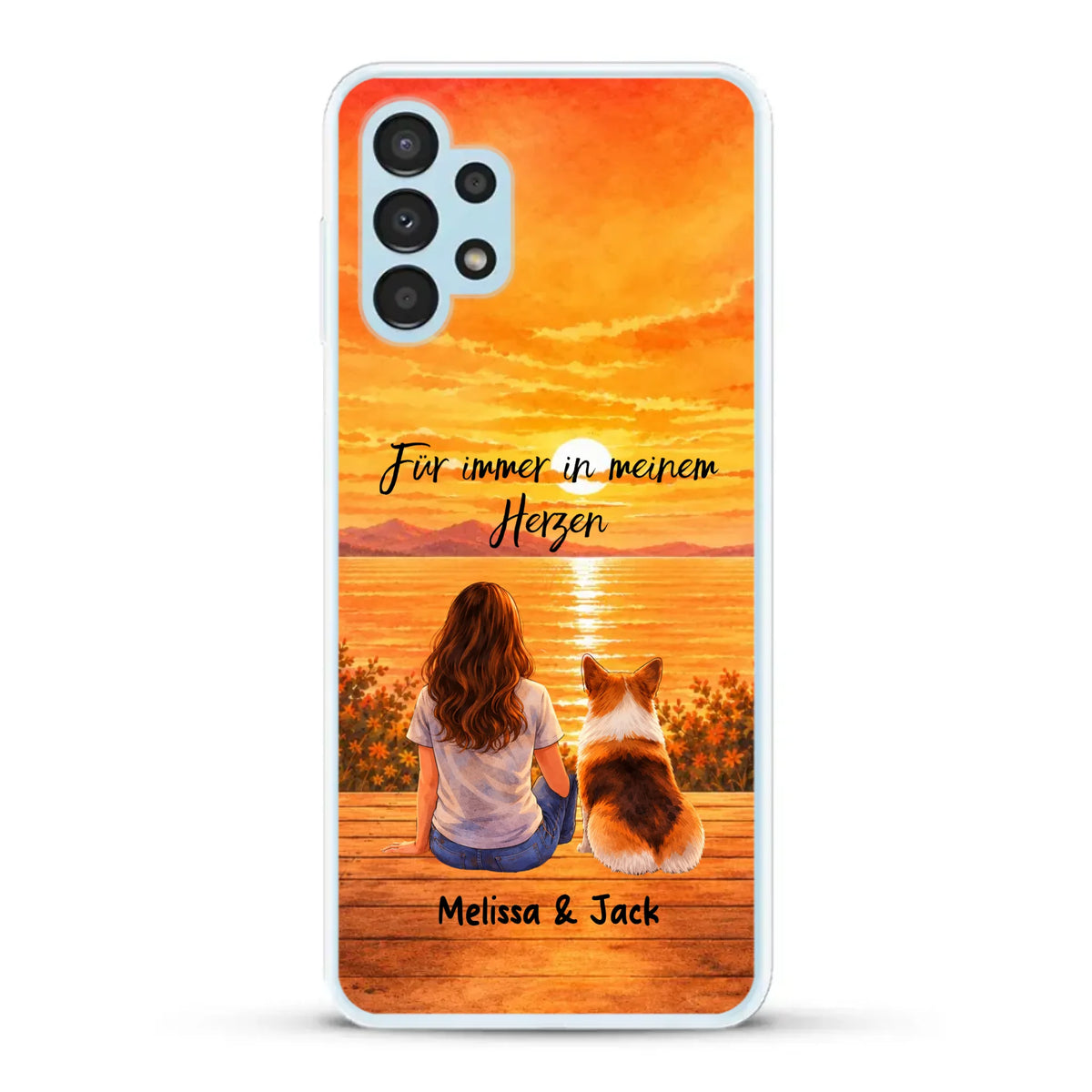 Personalisierte Handyhülle - Aquarell Silhouette