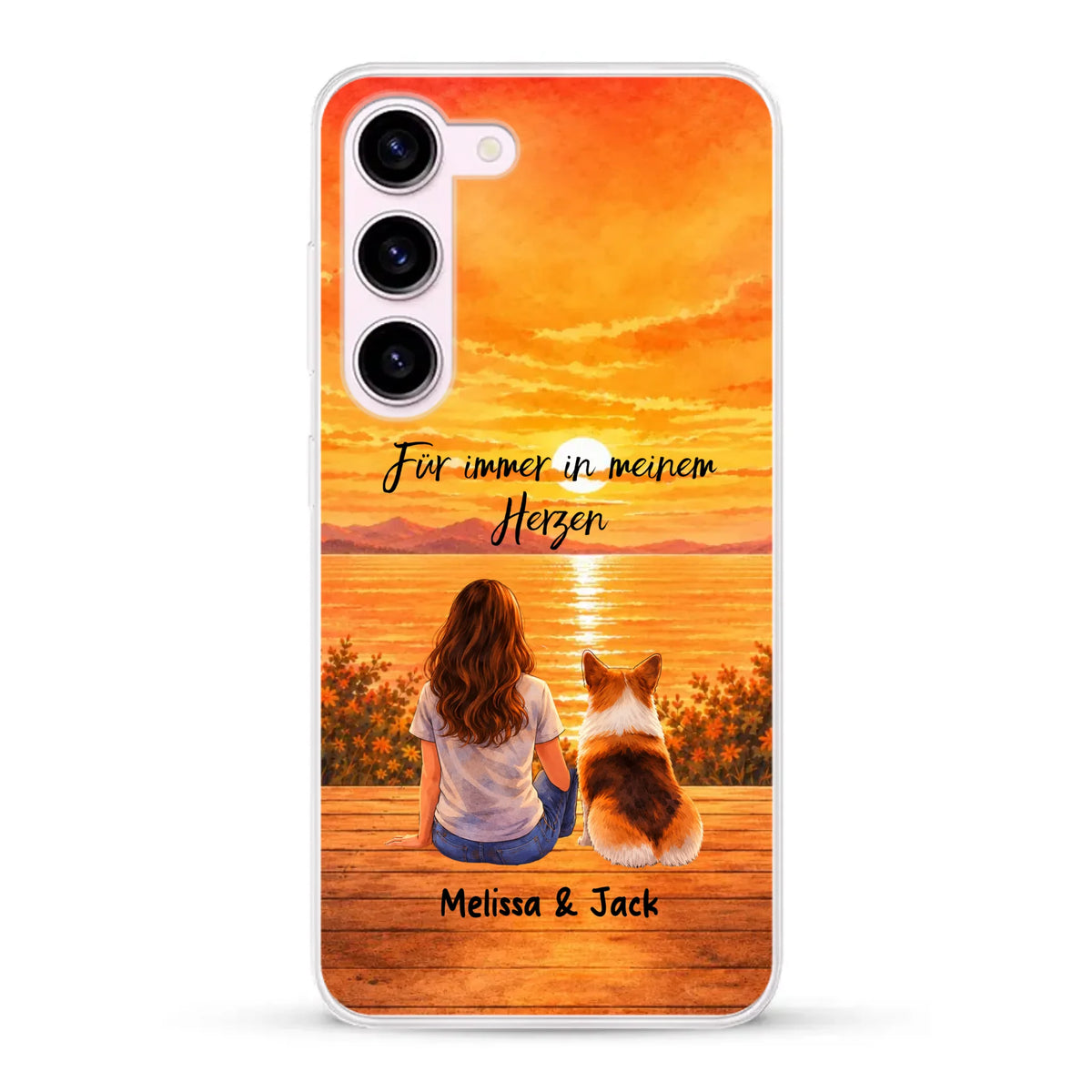 Personalisierte Handyhülle - Aquarell Silhouette