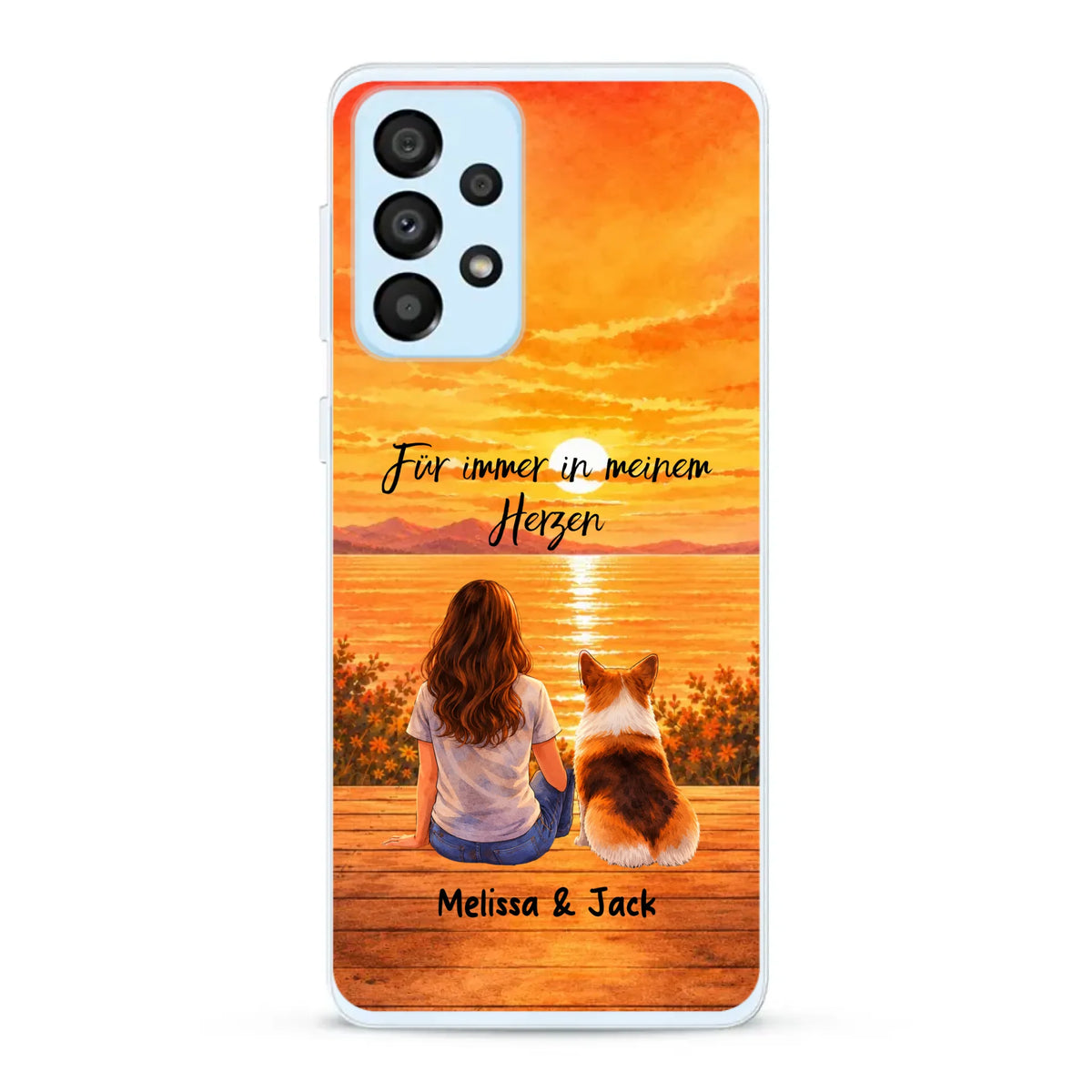 Personalisierte Handyhülle - Aquarell Silhouette