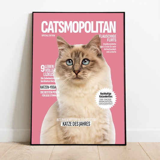 Personalisiertes Poster - Catsmopolitan mit Katze