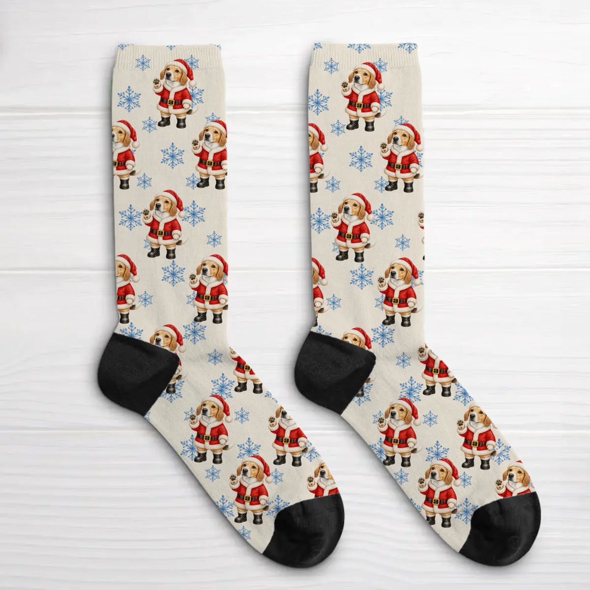 Personalisierte Socken - Aquarell Weihnachtsmuster
