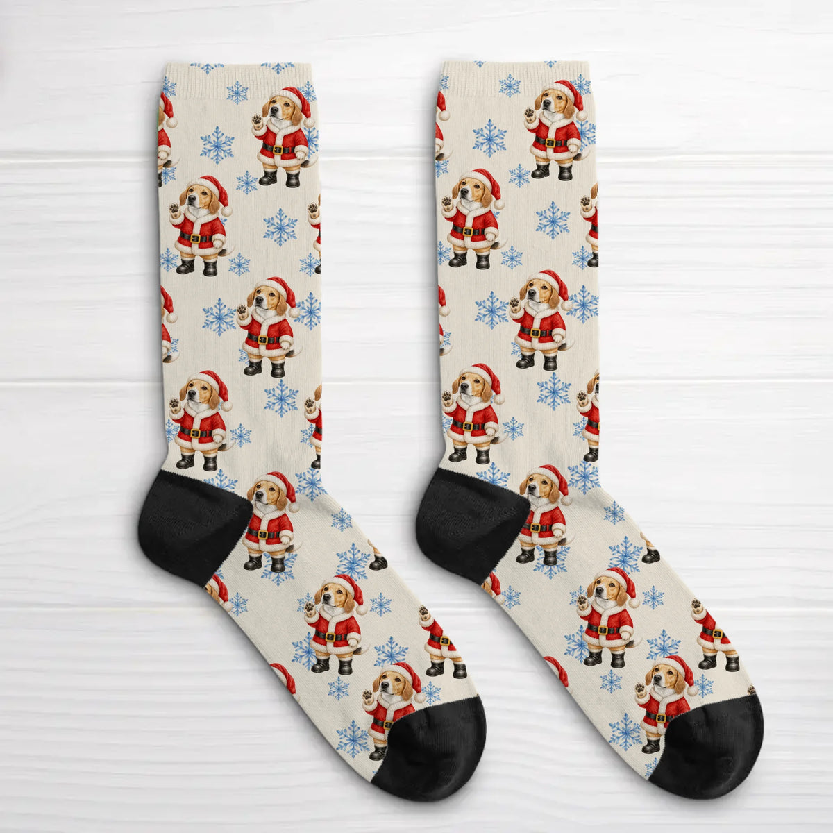 Personalisierte Socken - Aquarell Weihnachtsmuster