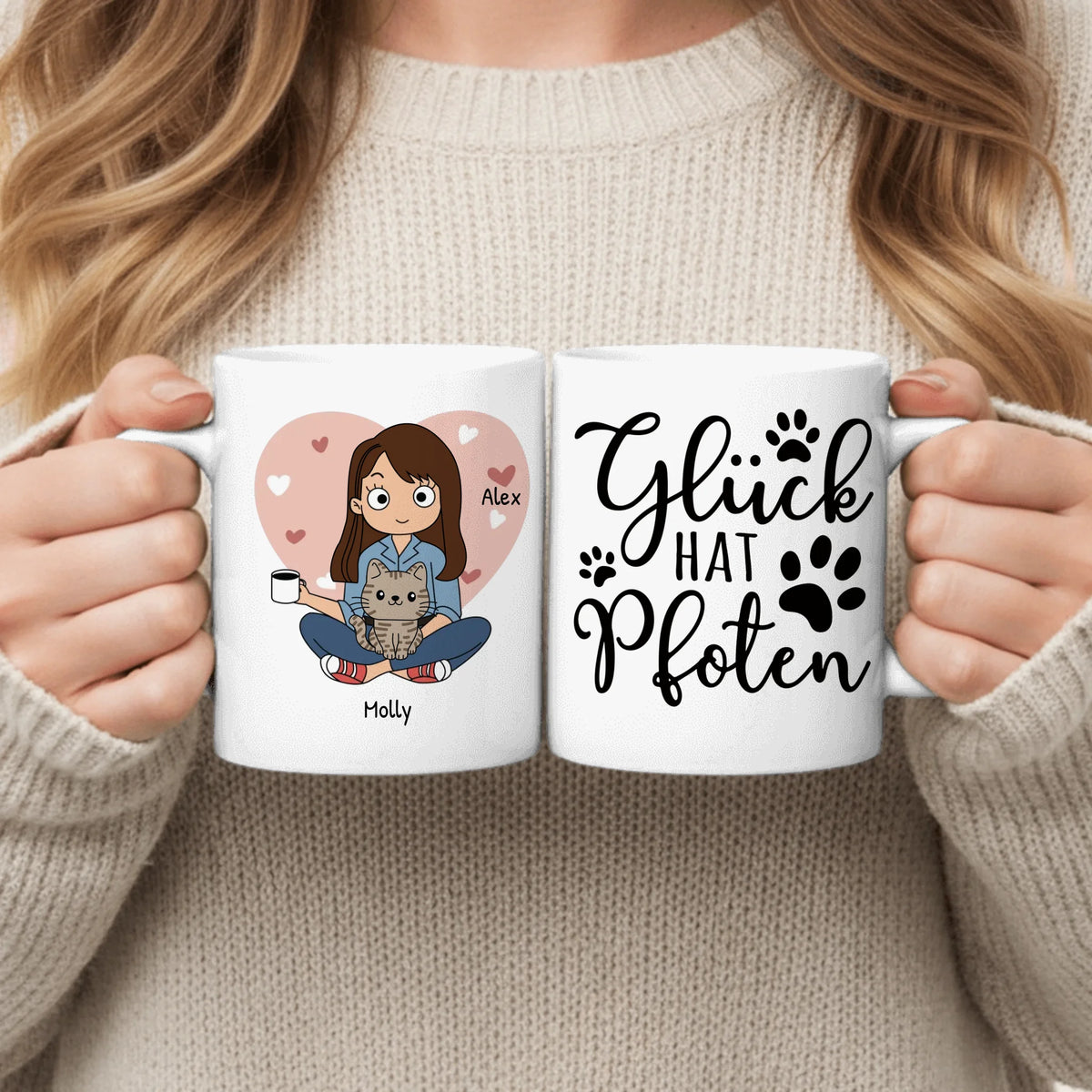 Personalisierte Tasse (Comic Style) - Haustiereltern