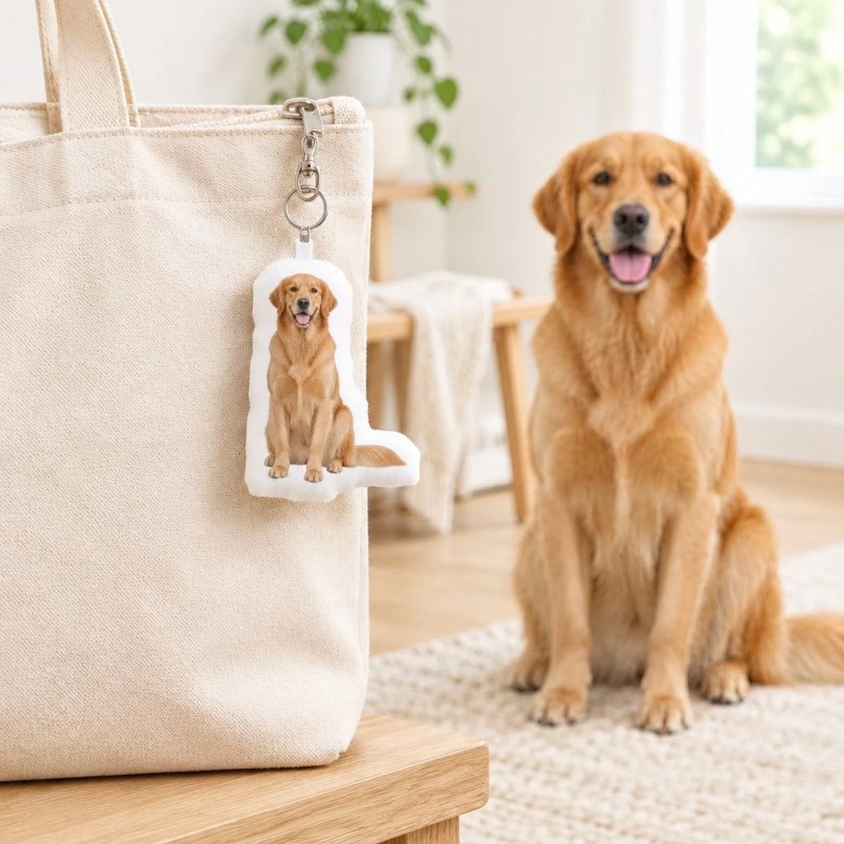 Personalisierte Form Schlüsselanhänger - Dein Foto mit Hund - als Taschenanhänger - Pet Printed