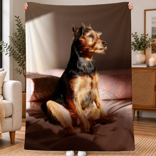 Personalisierte Decke - Dein Foto mit Hund