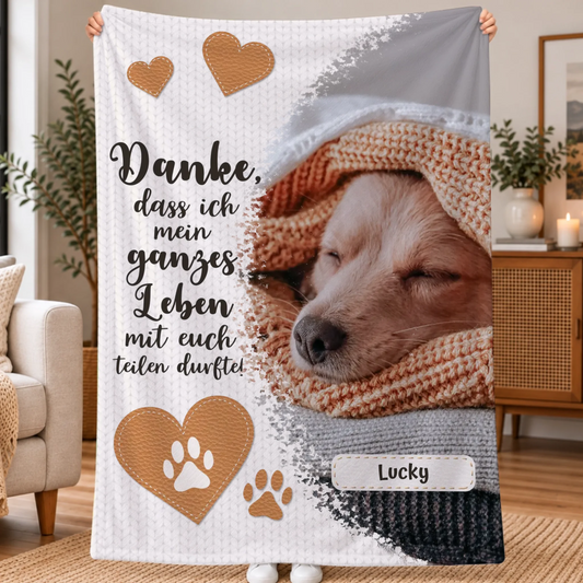 Personalisierte Decke - Danke