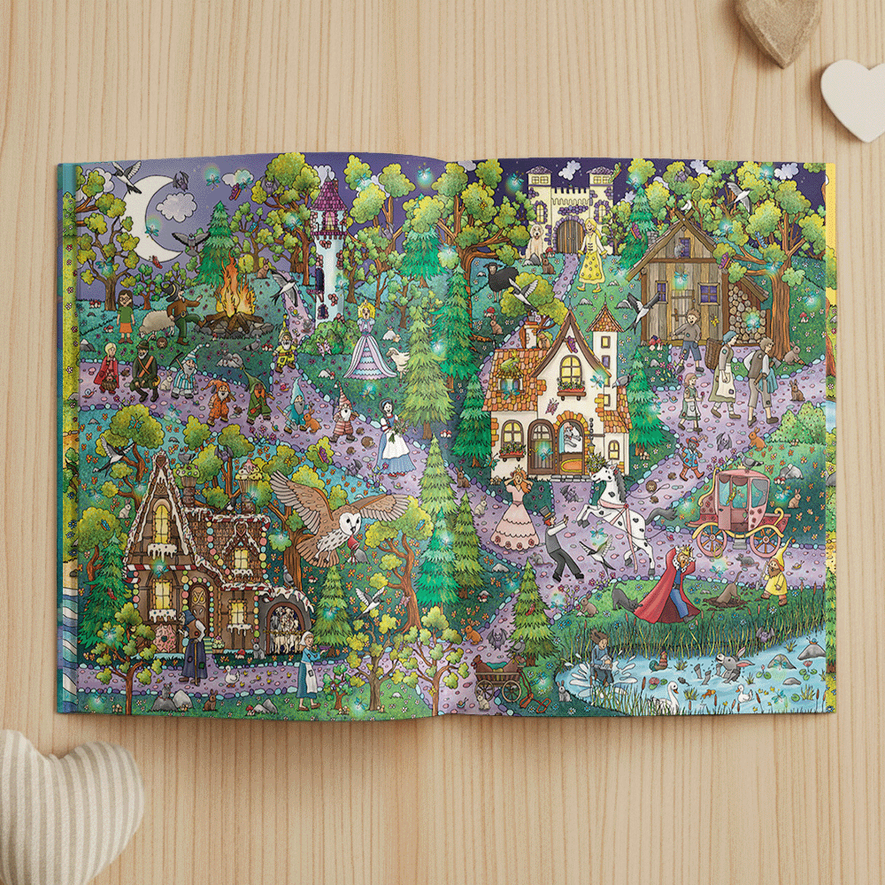 Märchenland - Personalisiertes Wimmelbuch