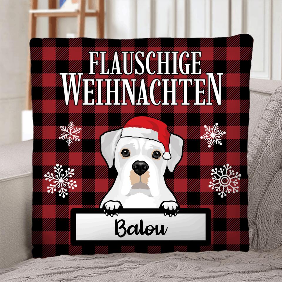 Flauschige Weihnachten - Individuelles Kissen