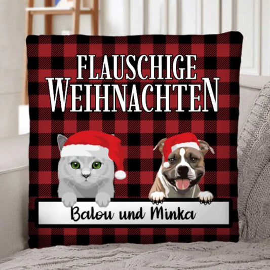 Flauschige Weihnachten - Individuelles Kissen